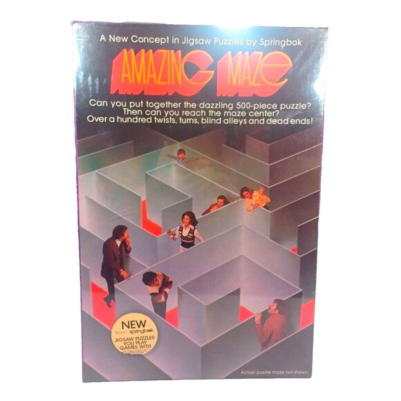 NEW Springbok Jigsaw Puzzle Amazing Maze Over 500 Pieces 1975 Hallmark PZL5010 - Picture 3 of 9